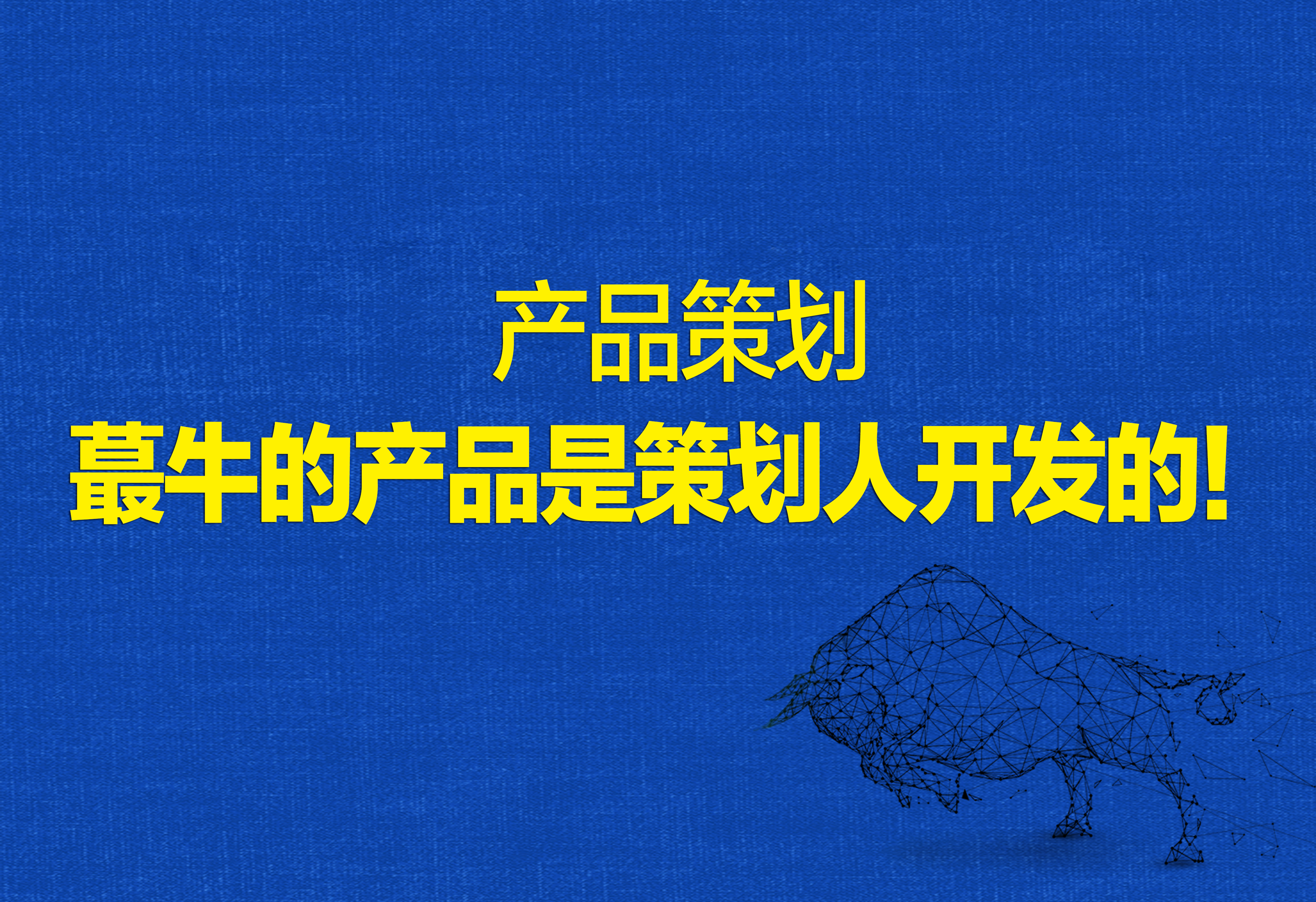产品策划：蕞牛的产品是策划人开发的！